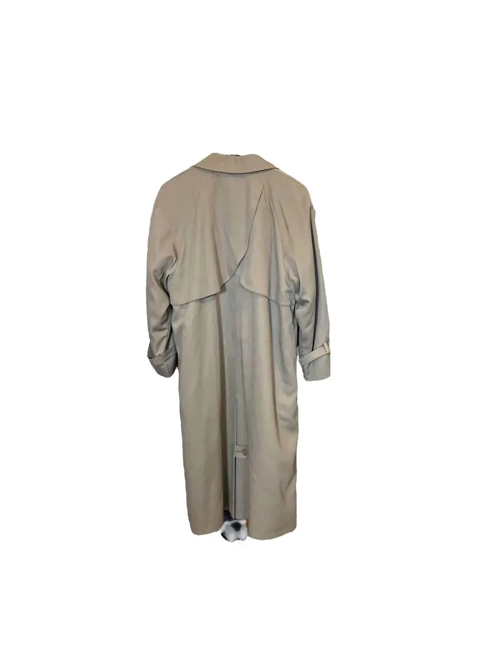 London Fog Light Olive Tan Trench Coat Zip Removable Lining Double Breasted 10P